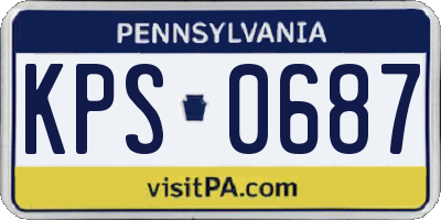 PA license plate KPS0687