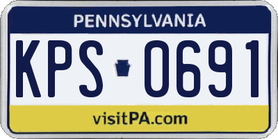 PA license plate KPS0691