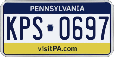 PA license plate KPS0697