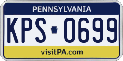 PA license plate KPS0699