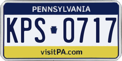 PA license plate KPS0717