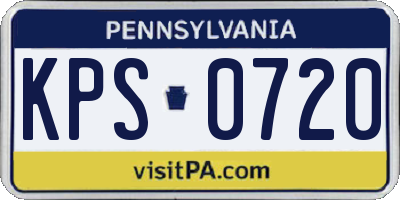PA license plate KPS0720