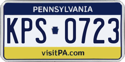 PA license plate KPS0723