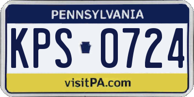 PA license plate KPS0724