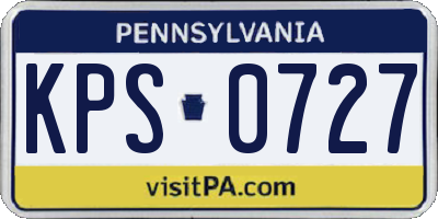 PA license plate KPS0727