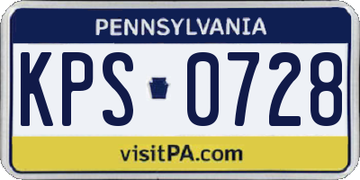 PA license plate KPS0728