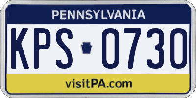 PA license plate KPS0730