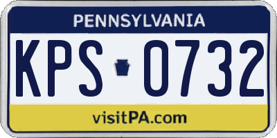 PA license plate KPS0732