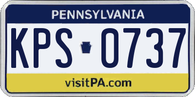 PA license plate KPS0737