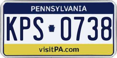 PA license plate KPS0738