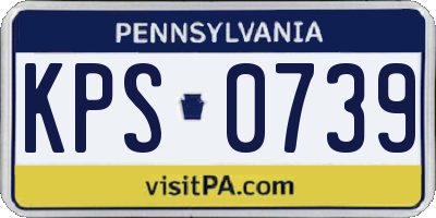 PA license plate KPS0739