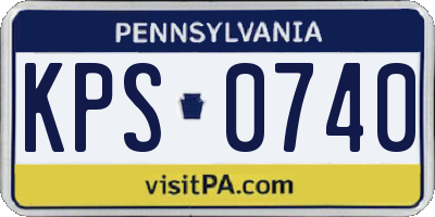 PA license plate KPS0740