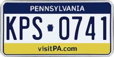 PA license plate KPS0741