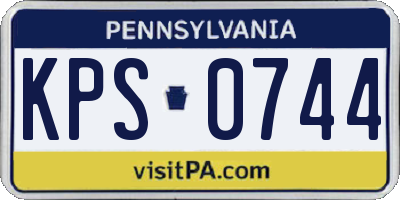 PA license plate KPS0744