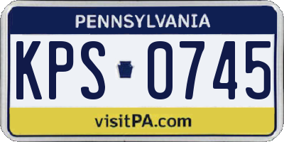 PA license plate KPS0745