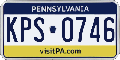 PA license plate KPS0746
