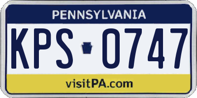 PA license plate KPS0747