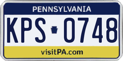 PA license plate KPS0748