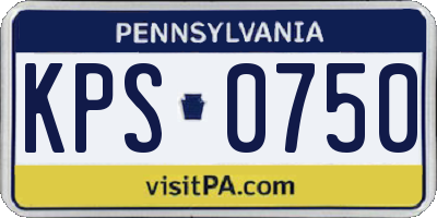 PA license plate KPS0750