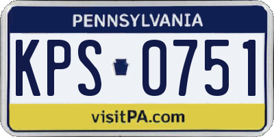 PA license plate KPS0751