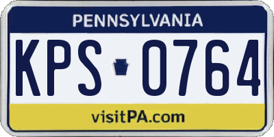 PA license plate KPS0764