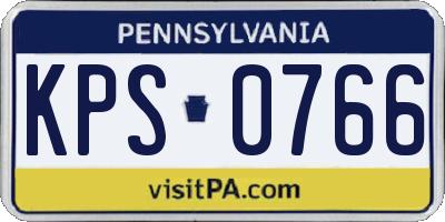 PA license plate KPS0766