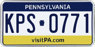 PA license plate KPS0771