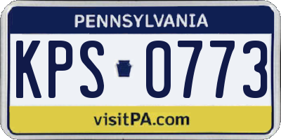 PA license plate KPS0773