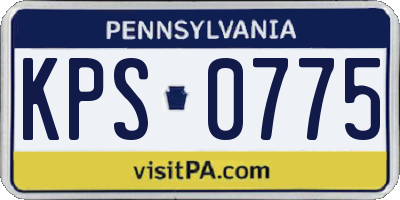 PA license plate KPS0775