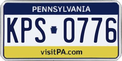 PA license plate KPS0776