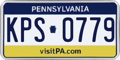 PA license plate KPS0779
