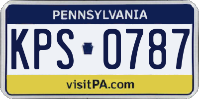 PA license plate KPS0787