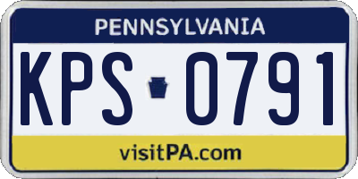 PA license plate KPS0791