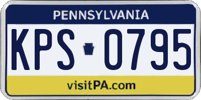 PA license plate KPS0795
