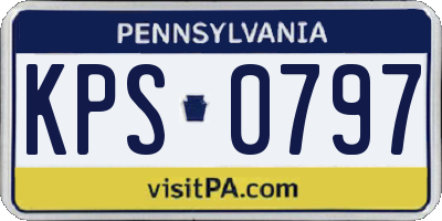 PA license plate KPS0797