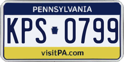 PA license plate KPS0799