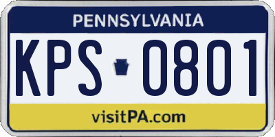 PA license plate KPS0801