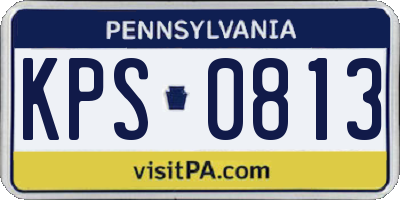 PA license plate KPS0813