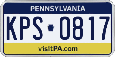 PA license plate KPS0817