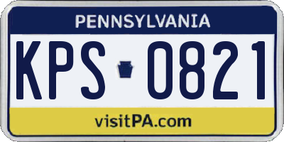 PA license plate KPS0821