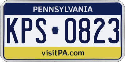 PA license plate KPS0823