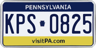 PA license plate KPS0825
