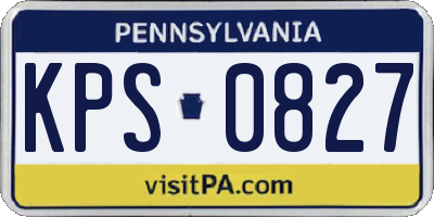 PA license plate KPS0827