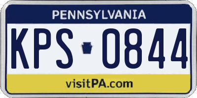 PA license plate KPS0844