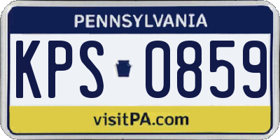 PA license plate KPS0859