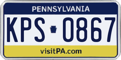 PA license plate KPS0867