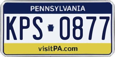 PA license plate KPS0877