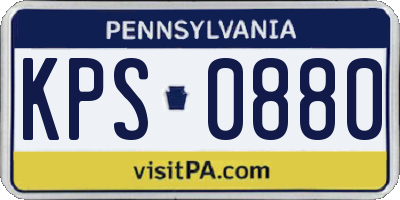 PA license plate KPS0880