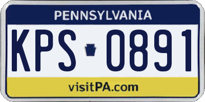PA license plate KPS0891