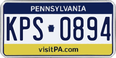 PA license plate KPS0894